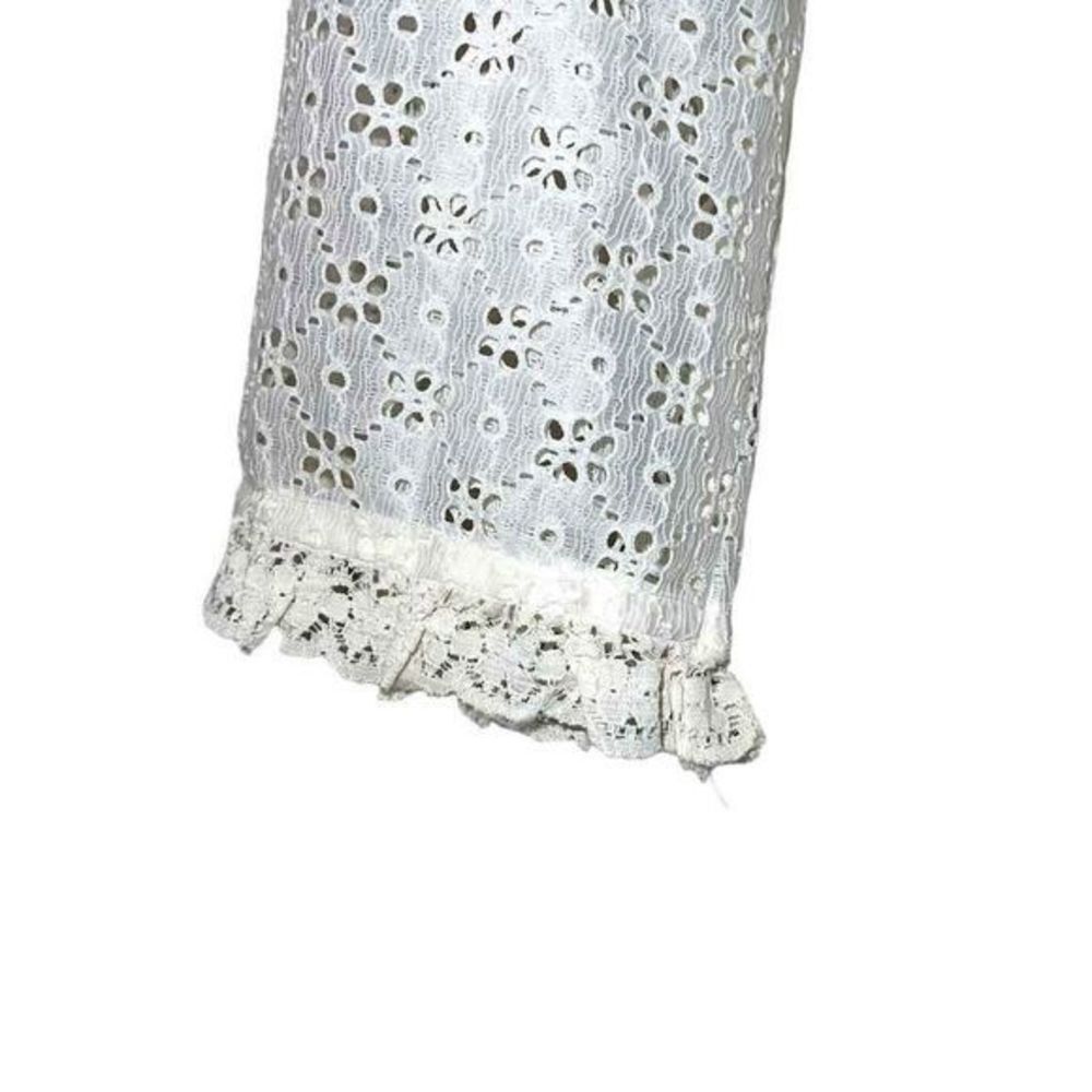 Vintage Miss Elaine 50s/60s white eyelet lace house robe - Picture 5 of 11